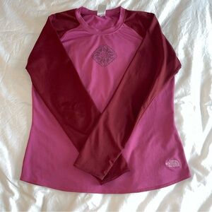 The North Face Magenta and Maroon Long Sleeve Top‎